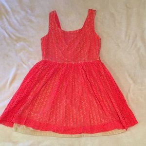 Orange Charlotte Russe lace dress